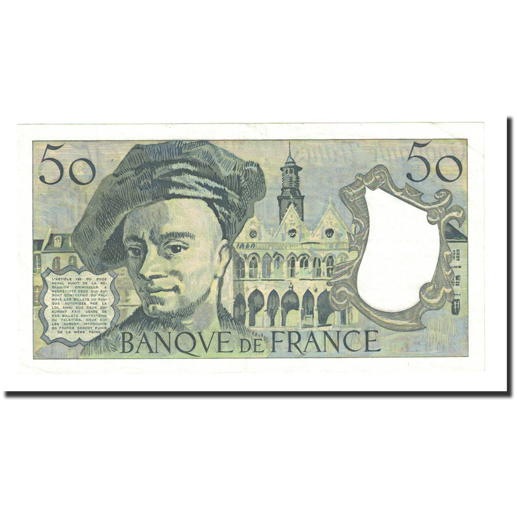 France, 50 Francs, 50 F 1976-1992 ''Quentin de La Tour'', 1987, UNC(63)