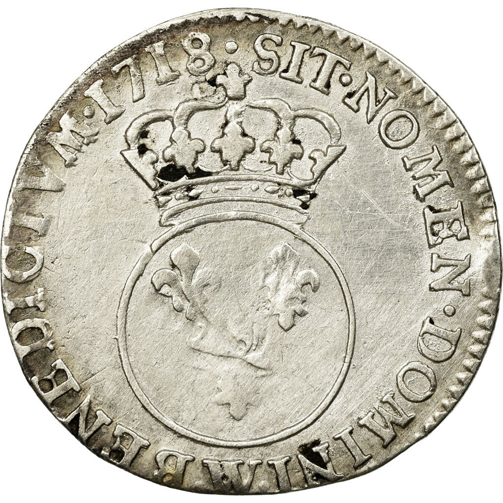 Coin, France, Louis XV, 1/10 Écu Vertugadin, 12 Sols, 1/10 ECU, 1718, Lille