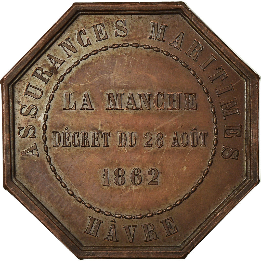 France, Token, Insurance, Assurances Maritimes, Hâvre, La Manche, 1862