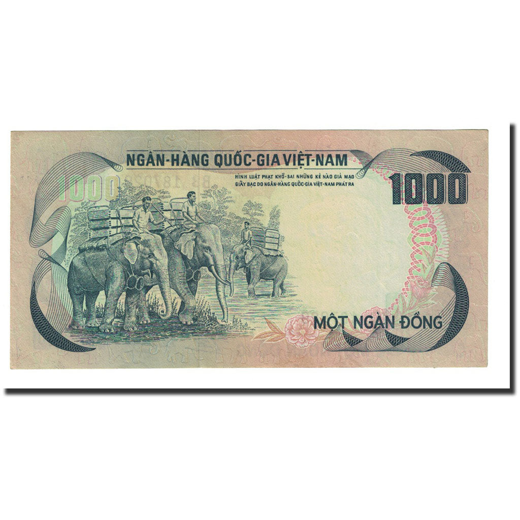 Banknote, South Viet Nam, 1000 D<ox>ng, Undated (1972), KM:34a, UNC(65-70)
