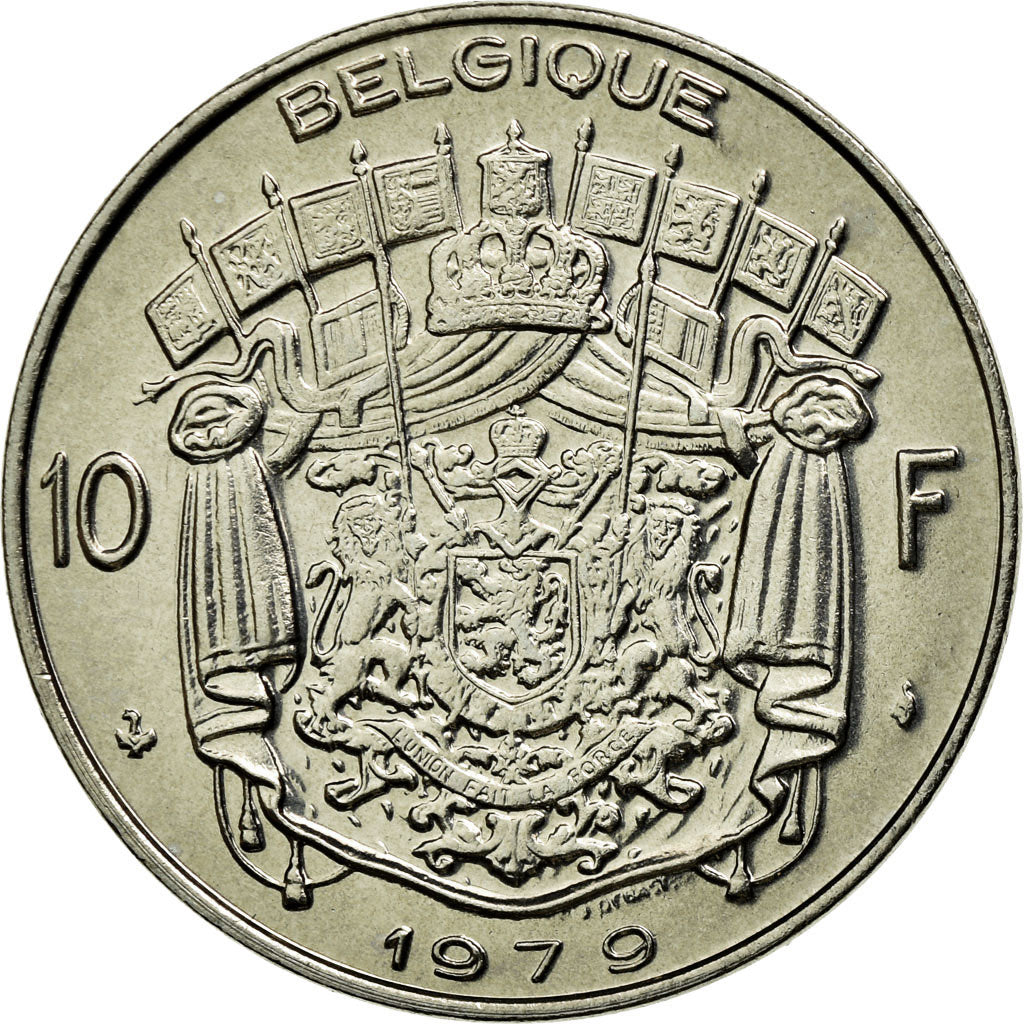 Coin, Belgium, 10 Francs, 10 Frank, 1979, Brussels, MS(63), Nickel, KM:155.1