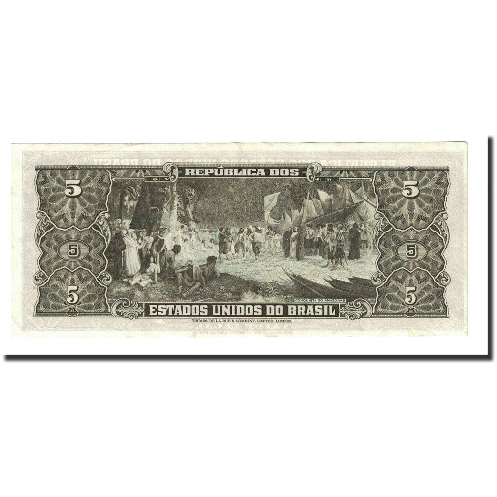 Banknote, Brazil, 5 Cruzeiros, Undated (1962-64), KM:176a, UNC(64)