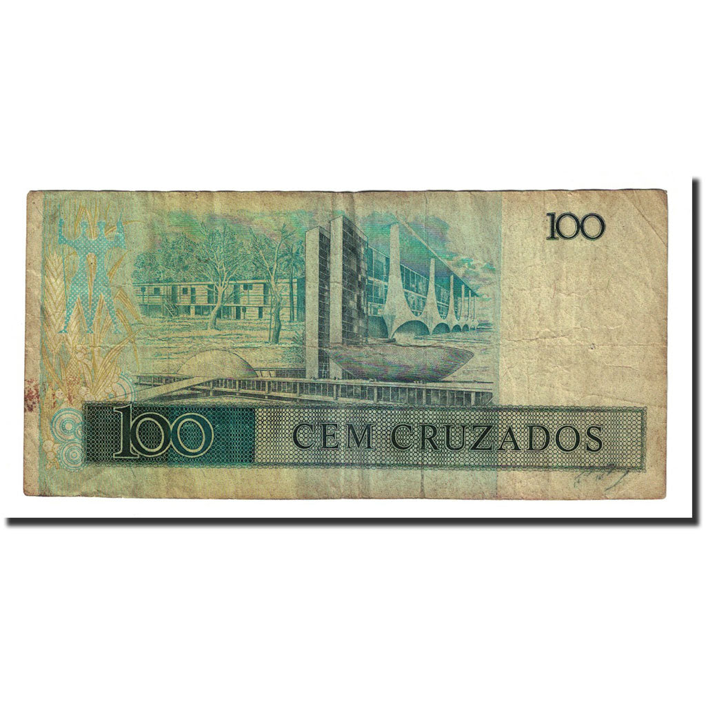 Banknote, Brazil, 100 Cruzados, 1987, KM:211c, VF(20-25)