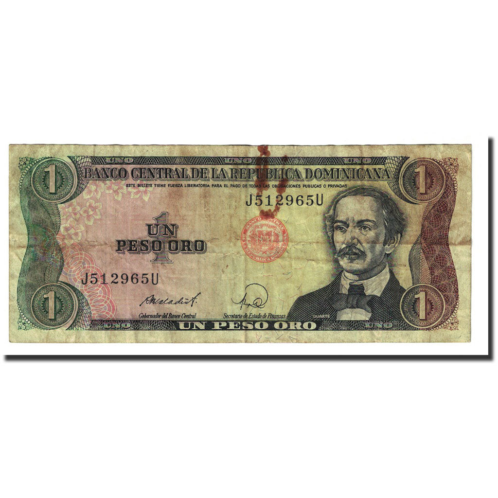 Banknote, Dominican Republic, 1 Peso Oro, 1988, KM:126a, F(12-15)