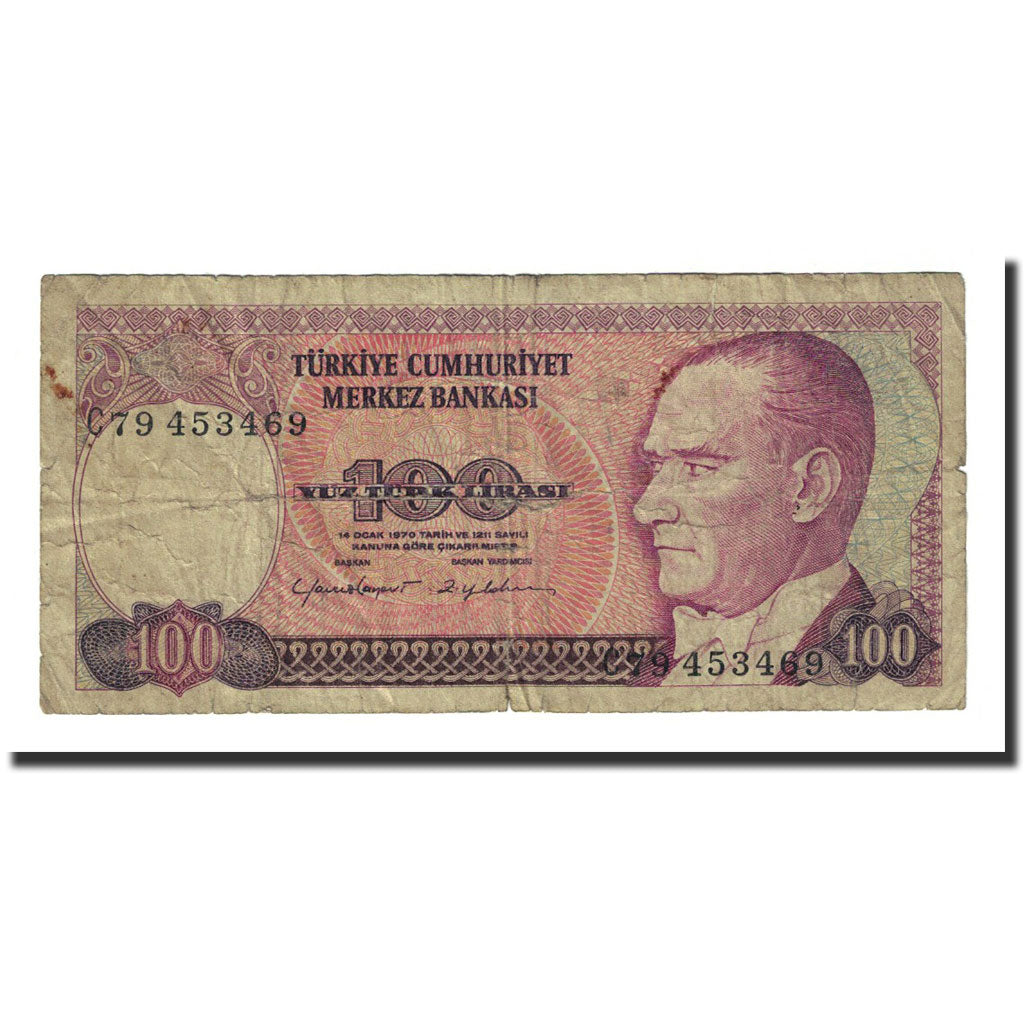Banknote, Turkey, 100 Lira, 1984, KM:194b, F(12-15)
