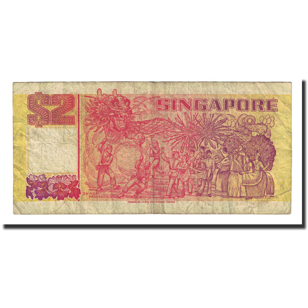 Billete, 2 Dollars, Undated (1990), Singapur, KM:27, BC