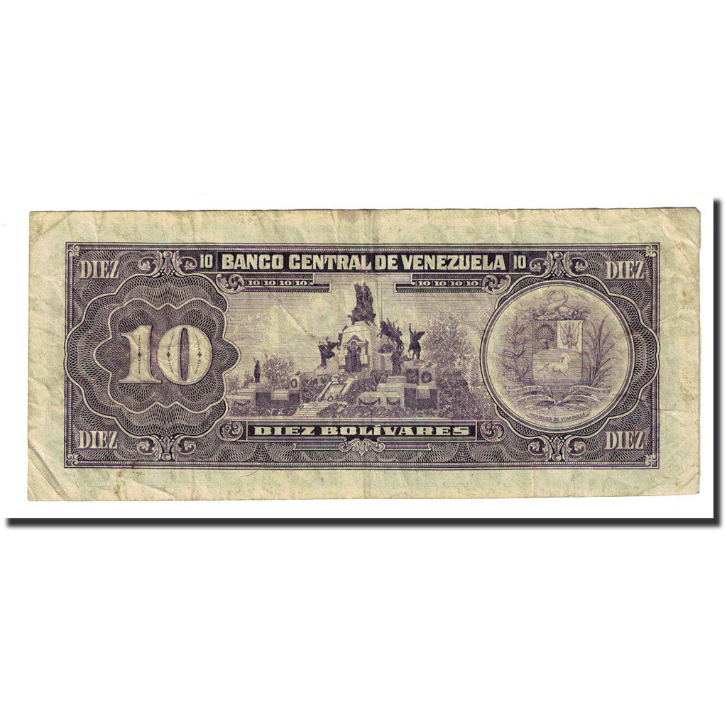 Banknote, Venezuela, 10 Bolívares, 1986-03-18, KM:61a, VF(20-25)