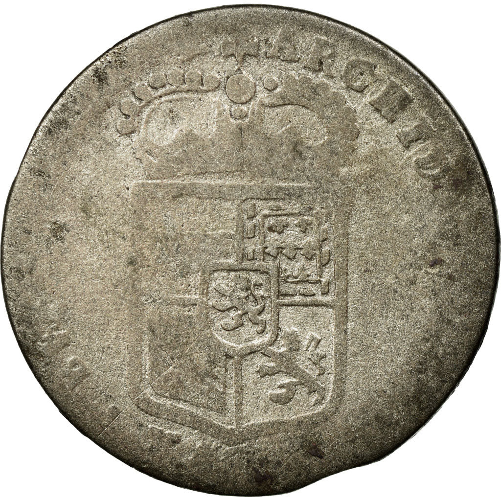 Coin, Spanish Netherlands, BRABANT, 4 Patards, 1698, Antwerp, VG(8-10), Silver