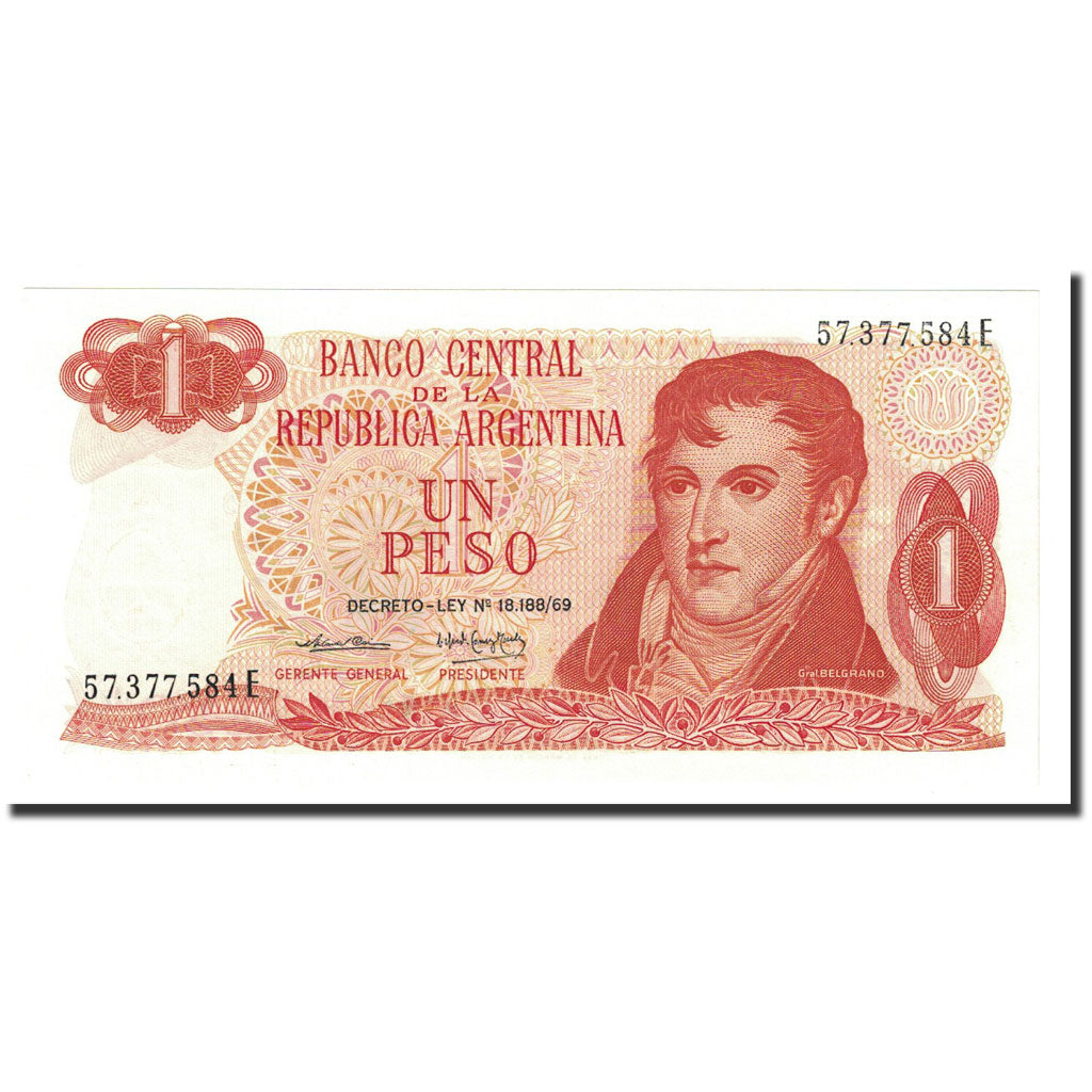 Banknote, Argentina, 1 Peso, Undated (1974), KM:293, UNC(65-70)