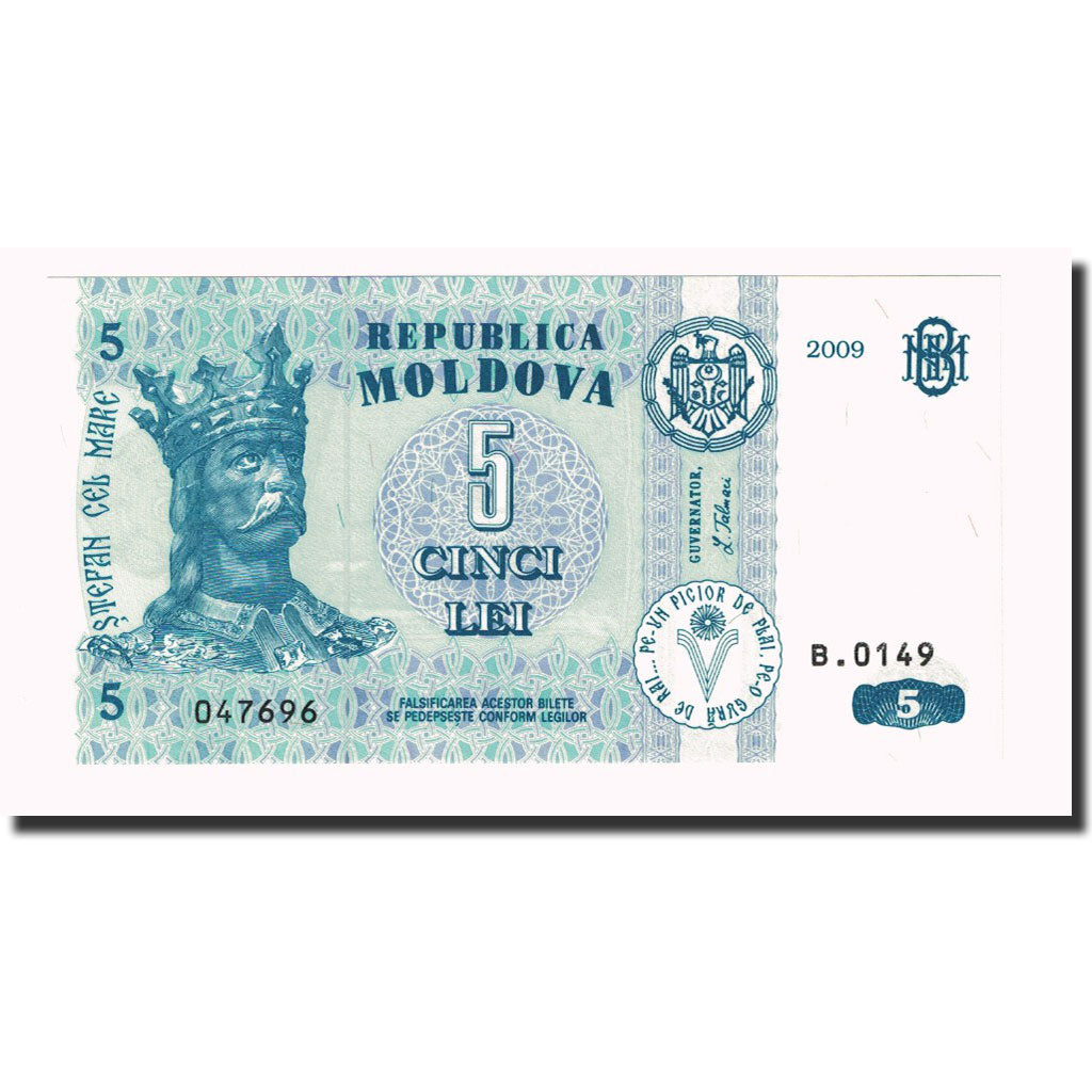 Billete, 5 Lei, 2009, Moldova, KM:9e, UNC