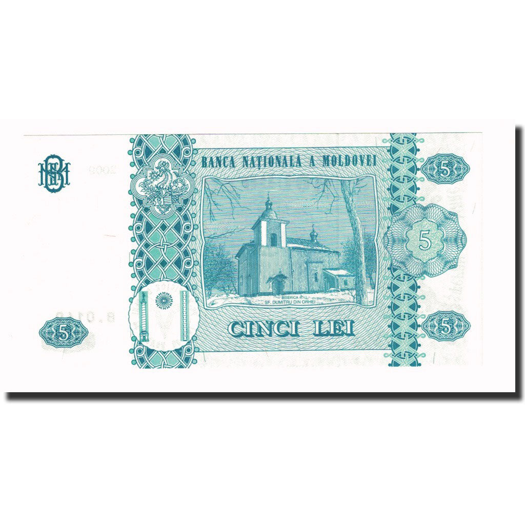 Billete, 5 Lei, 2009, Moldova, KM:9e, UNC