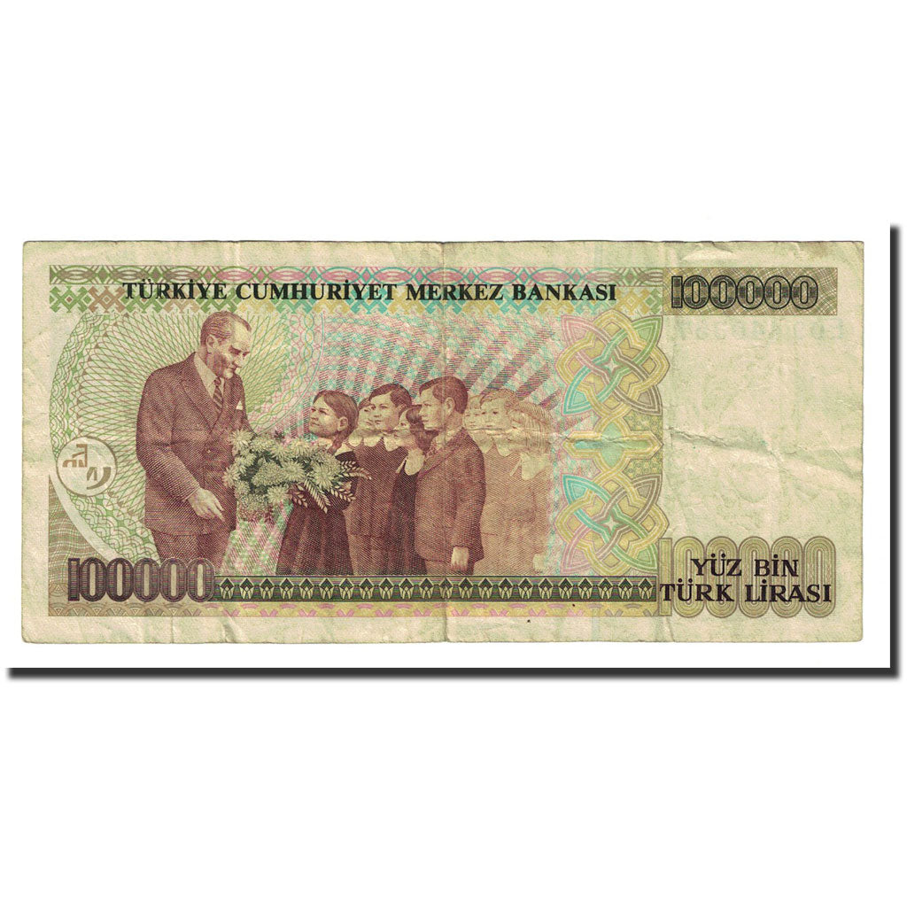 Banknote, Turkey, 100,000 Lira, L.1970, KM:205, EF(40-45)