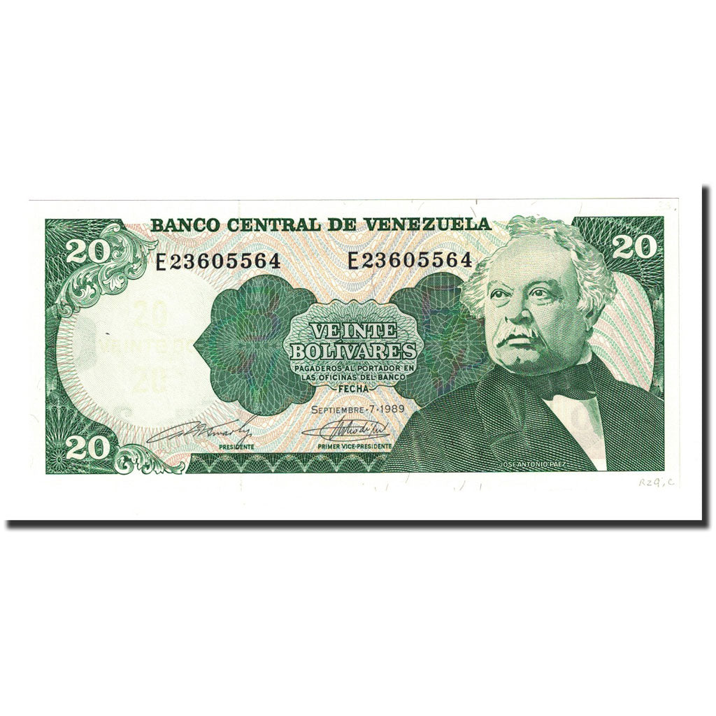 Billet, Venezuela, 20 Bolivares, 1989-09-07, KM:63b, NEUF