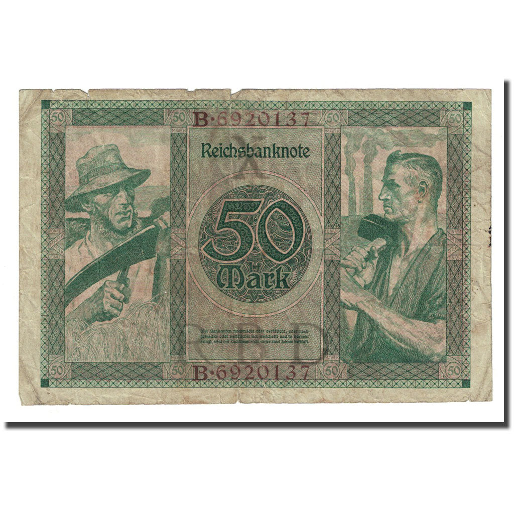 Billete, 50 Mark, Alemania, 1920-07-23, KM:68, BC