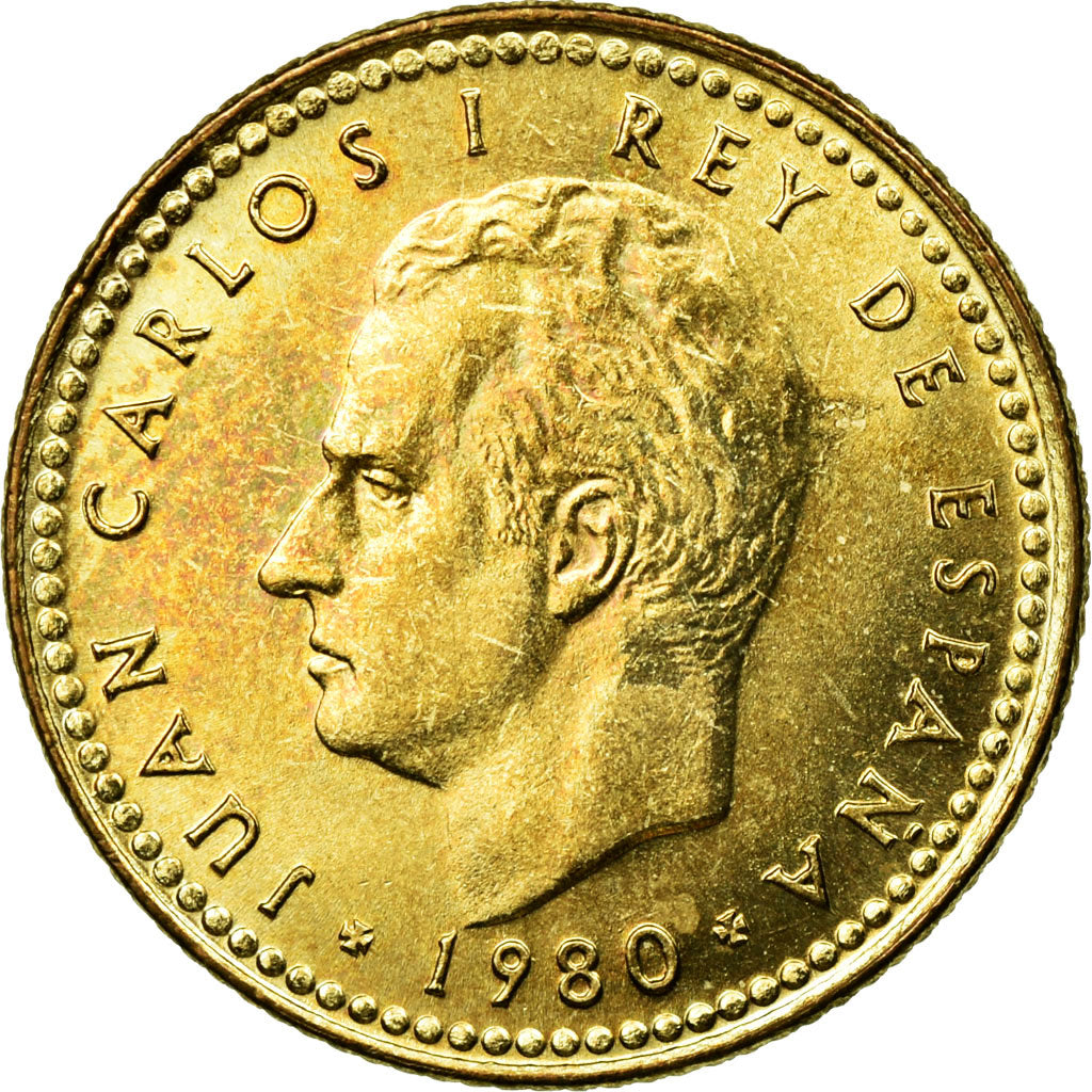 Moneta, Hiszpania, Juan Carlos I, Peseta, 1981, MS(63), Aluminium-Brąz, KM:816