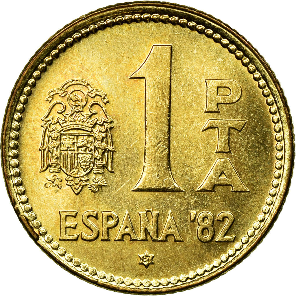 Moneta, Hiszpania, Juan Carlos I, Peseta, 1981, MS(63), Aluminium-Brąz, KM:816