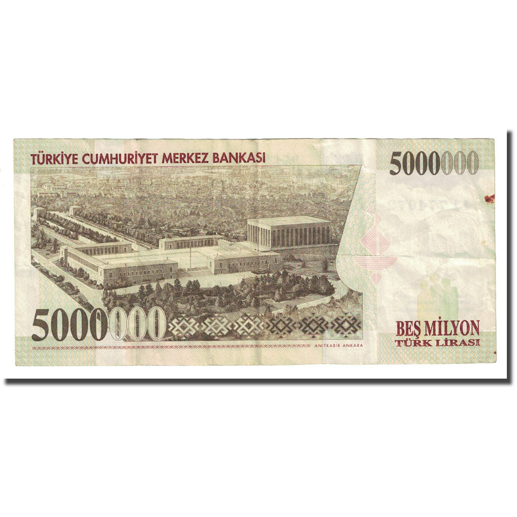 Banknote, Turkey, 5,000,000 Lira, L.1970, KM:210, EF(40-45)