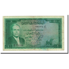 Banknot, Tunisia, 1 Dinar, Undated, Undated, KM:58, VF(20-25)