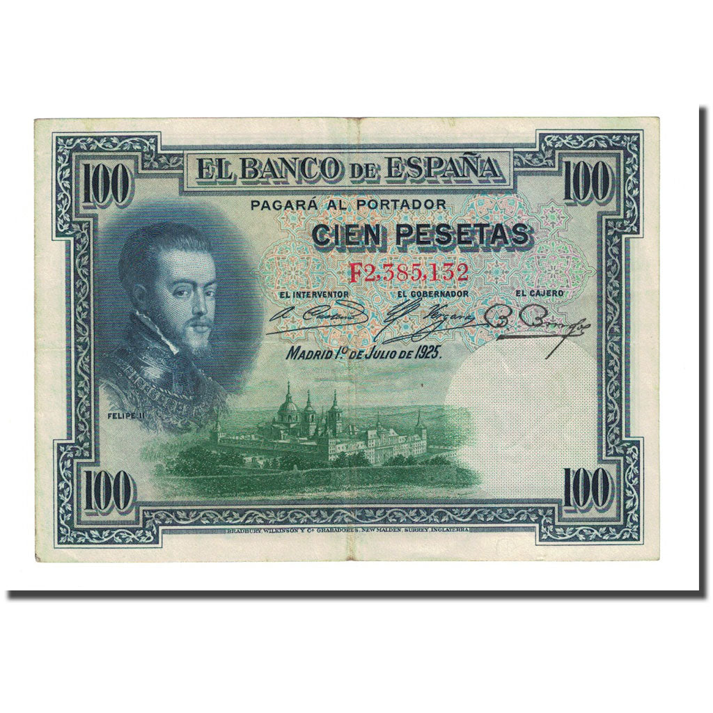 Banknote, Spain, 100 Pesetas, 1925-07-01, KM:69c, VF(30-35)
