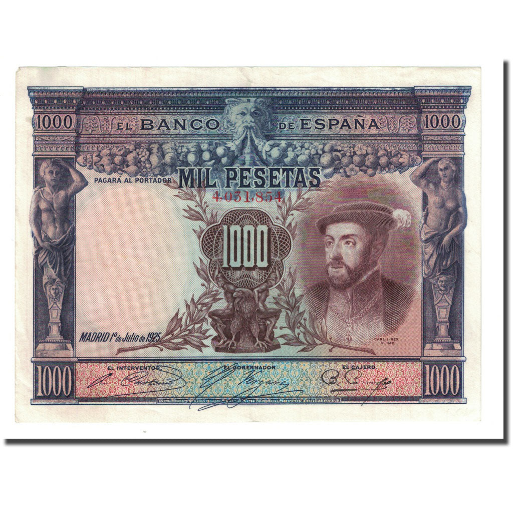Banknote, Spain, 1000 Pesetas, 1925-07-01, KM:70c, UNC(63)