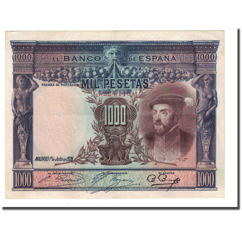 Banknote, Spain, 1000 Pesetas, 1925-07-01, KM:70c, AU(55-58)