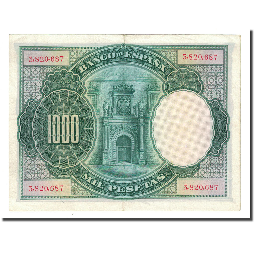 Banknot, Hiszpania, 1000 Pesetas, 1925-07-01, KM:70c, UNC(60-62)