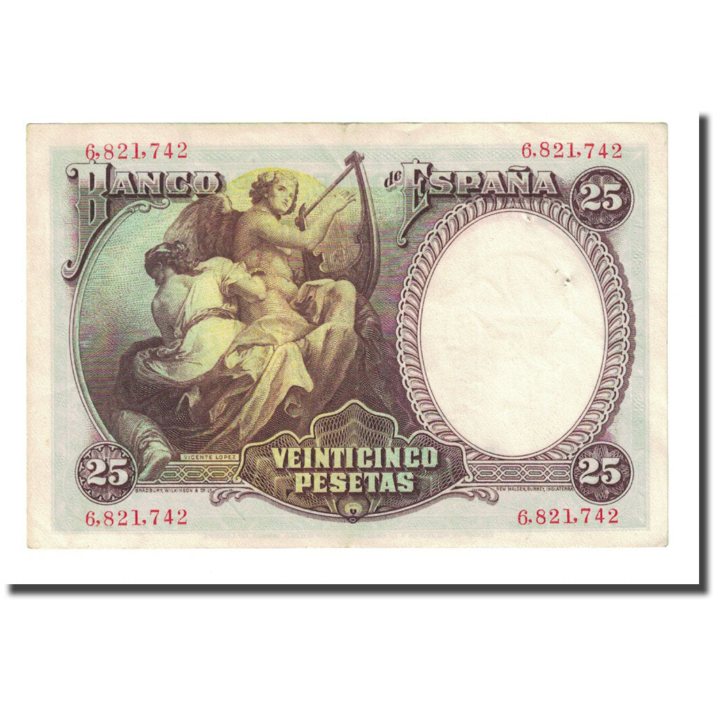 Banknot, Hiszpania, 25 Pesetas, 1931-04-25, KM:81, UNC(63)