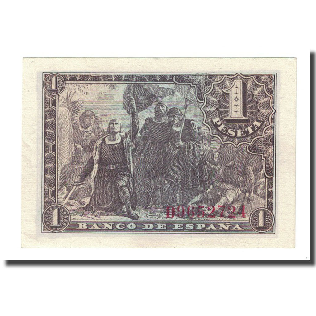 Biljet, Spanje, 1 Peseta, 1943-05-21, KM:126a, NIEUW