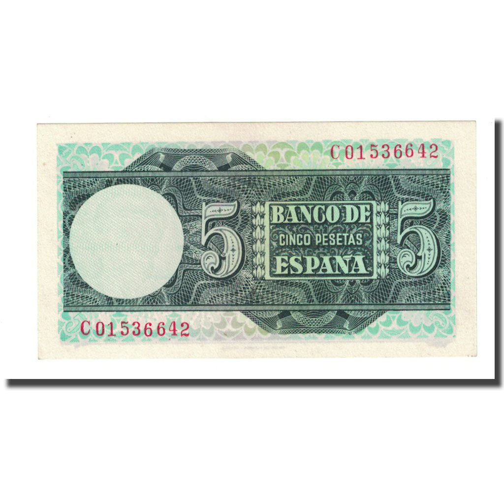 Banknot, Hiszpania, 5 Pesetas, 1948-03-05, KM:136a, UNC(65-70)