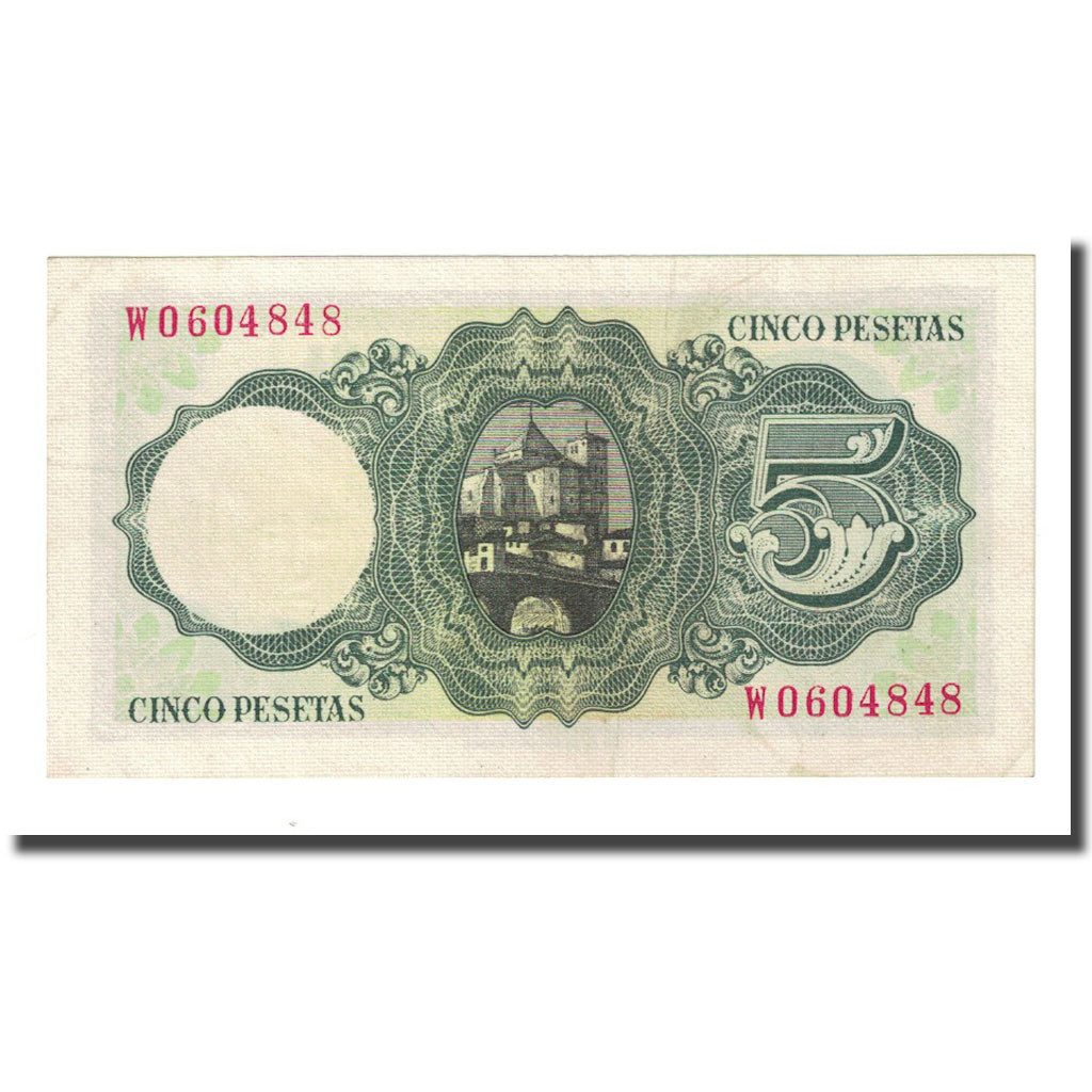Billet, Espagne, 5 Pesetas, 1951-08-16, KM:140a, NEUF