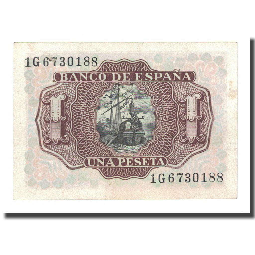 Banknot, Hiszpania, 1 Peseta, 1953-07-22, KM:144a, AU(55-58)