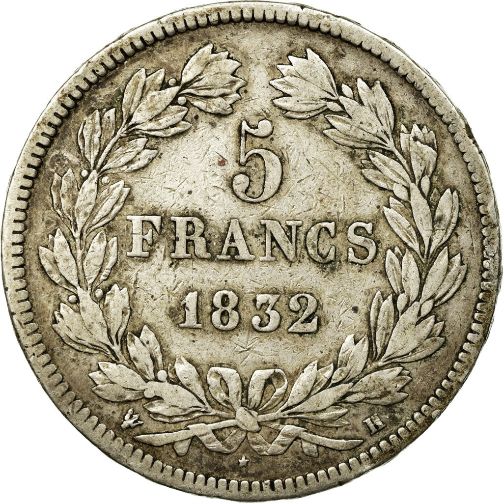 Coin, France, Louis-Philippe, 5 Francs, 1832, La Rochelle, F(12-15), Silver