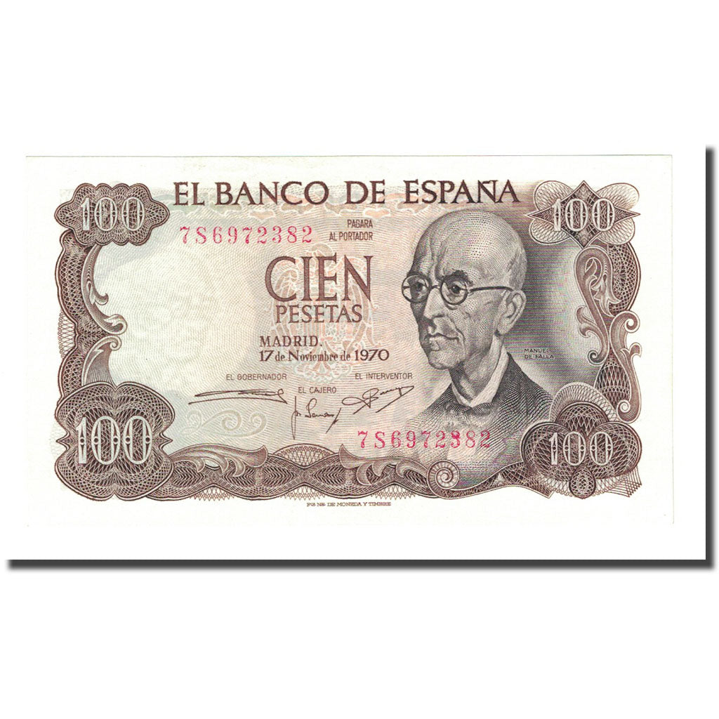 Billete, 100 Pesetas, España, 1970-11-17, KM:152a, UNC