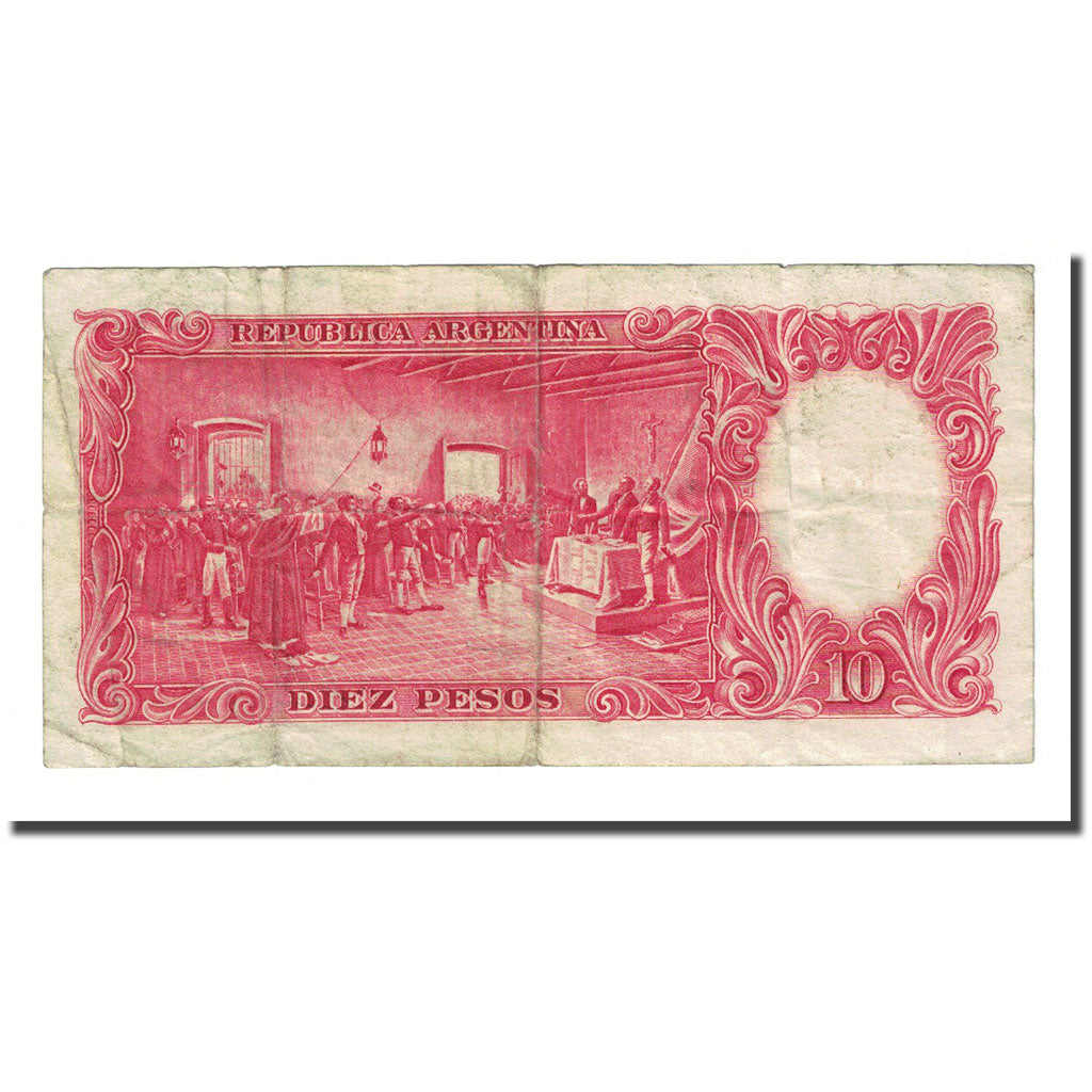 Banknote, Argentina, 10 Pesos, undated (1954-63), KM:270a, VF(20-25)