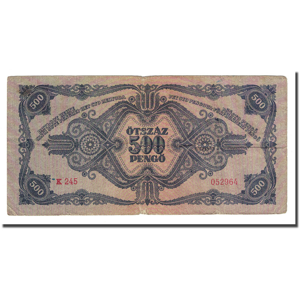 Banknote, Hungary, 500 Pengö, 1945-05-15, KM:117a, VF(20-25)