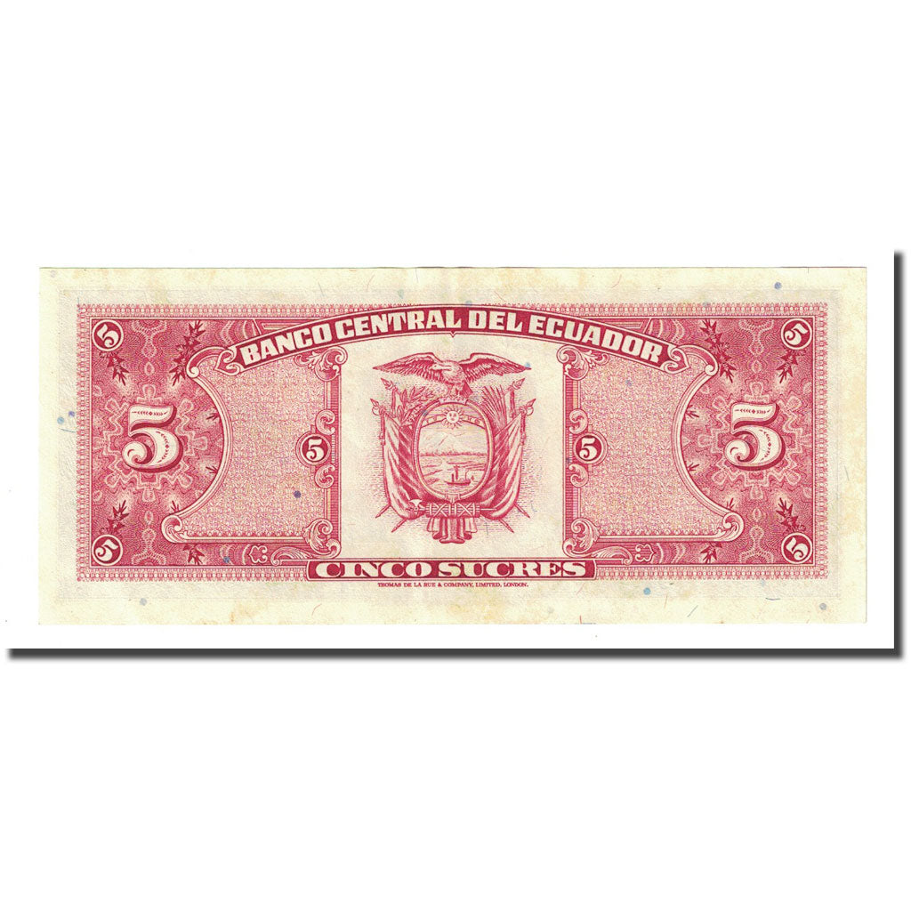 Banknote, Ecuador, 5 Sucres, 1988-11-22, KM:120A, VF(20-25)