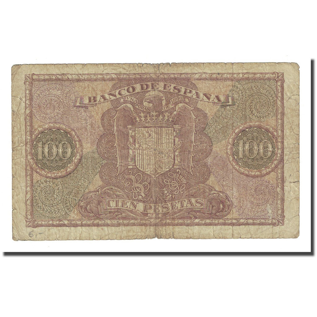 Banconote, Spagna, 100 Pesetas, 1940-01-09, KM:118a, B+