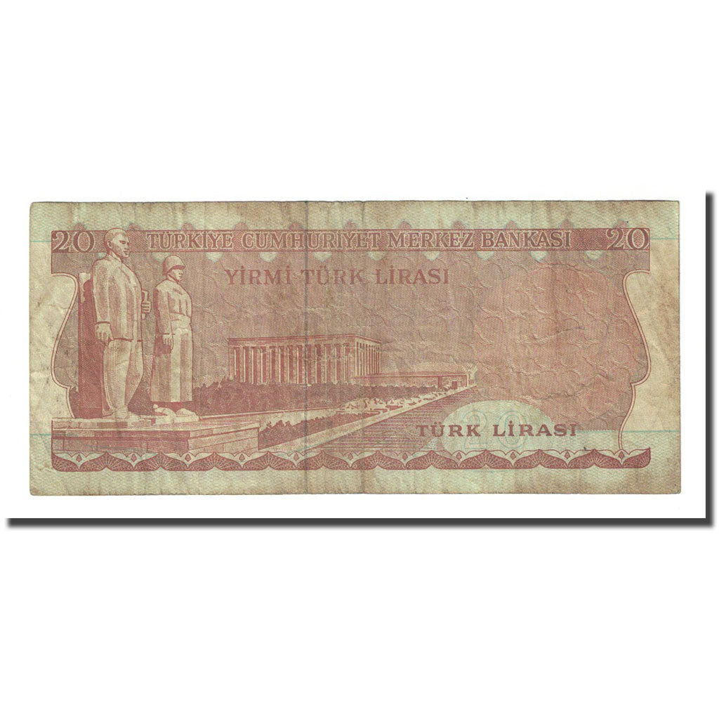 Banknote, Turkey, 20 Lira, 1974, KM:187a, VF(20-25)