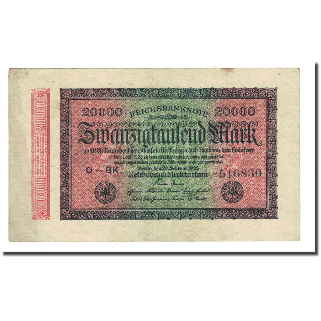 Banknote, Germany, 20,000 Mark, 1923-02-20, KM:85a, VF(20-25)