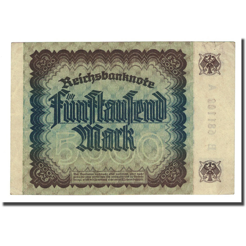 Banknote, Germany, 5000 Mark, 1922-12-02, KM:81a, EF(40-45)