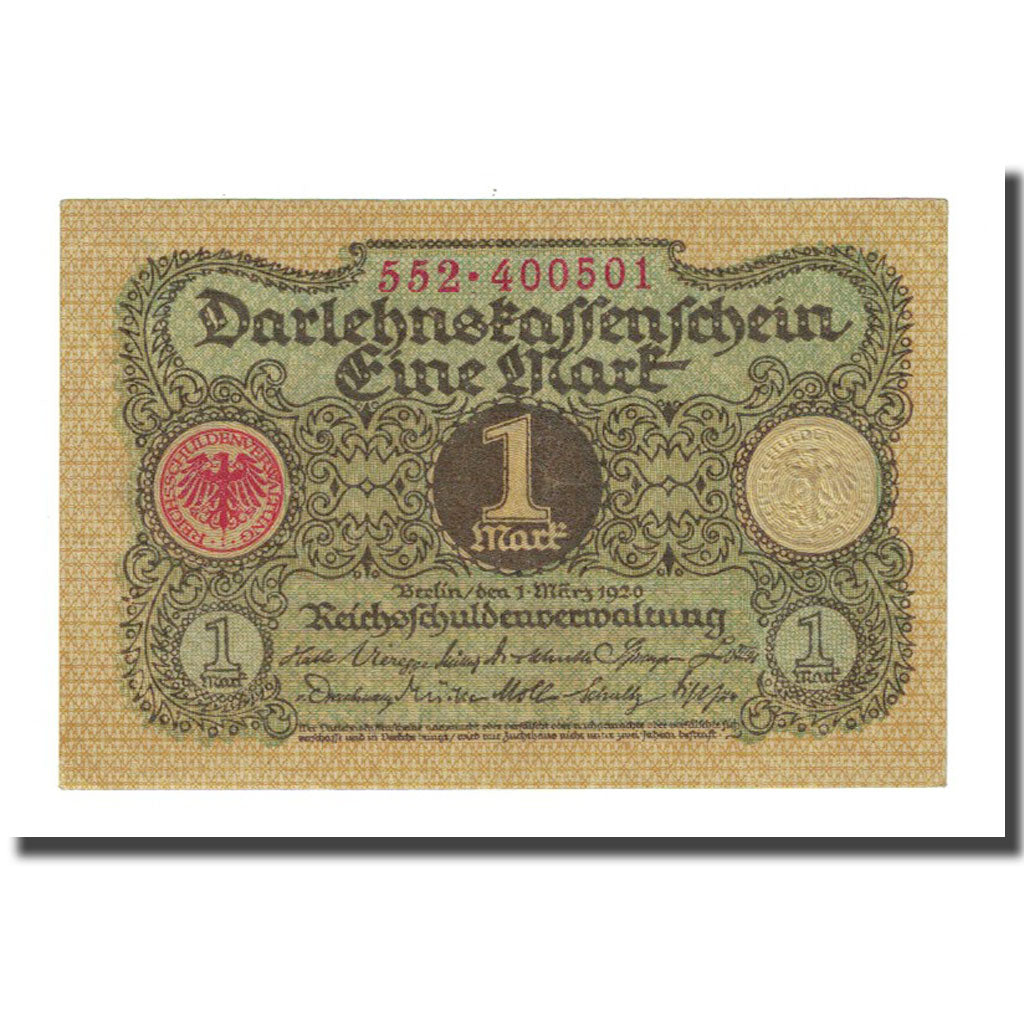 Banknote, Germany, 1 Mark, 1920-03-01, KM:58, UNC(60-62)