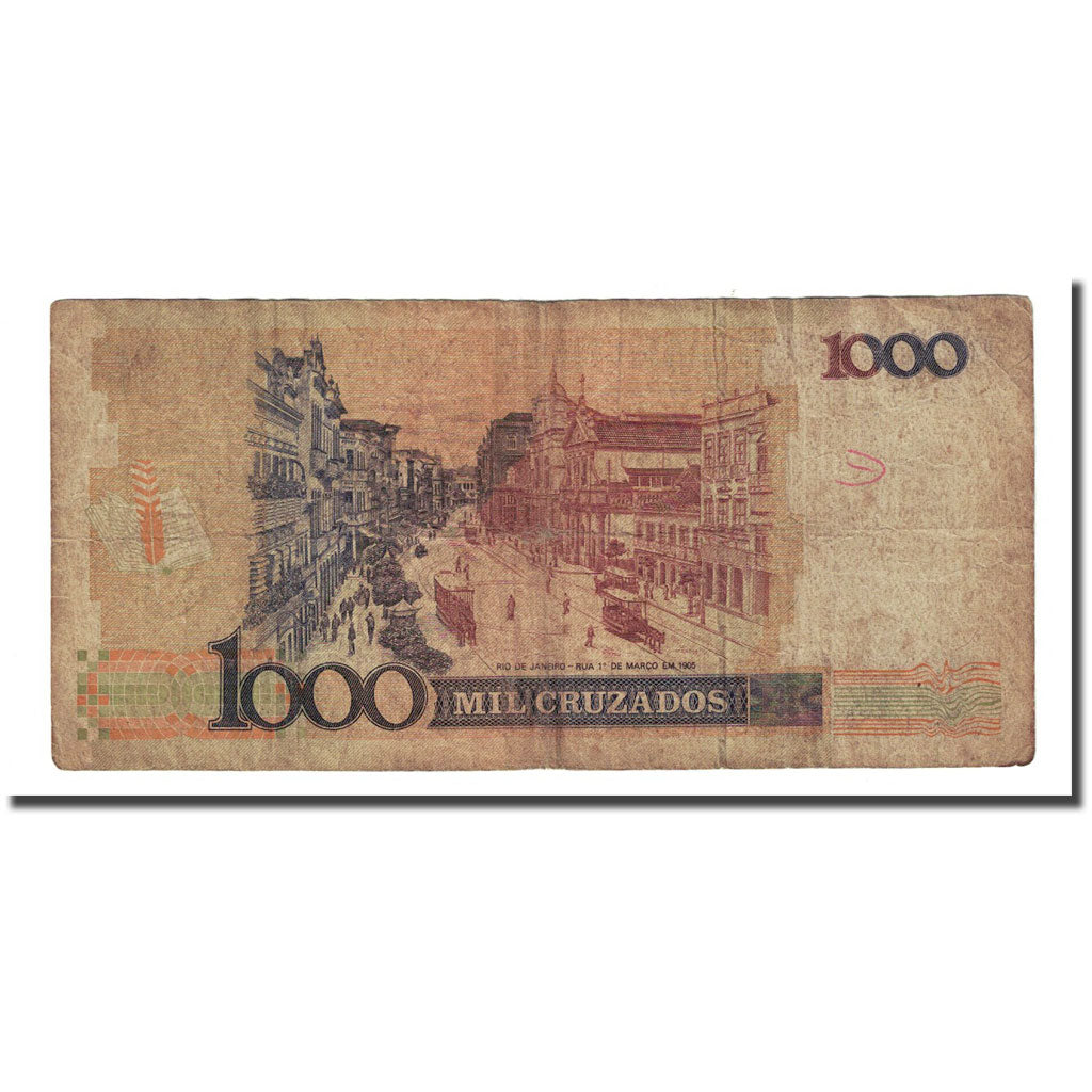 Banknote, Brazil, 1000 Cruzados, Undated (1988), KM:213b, F(12-15)
