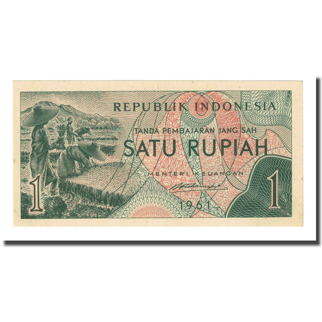 Banknote, Indonesia, 1 Rupiah, 1961, KM:76, UNC(65-70)