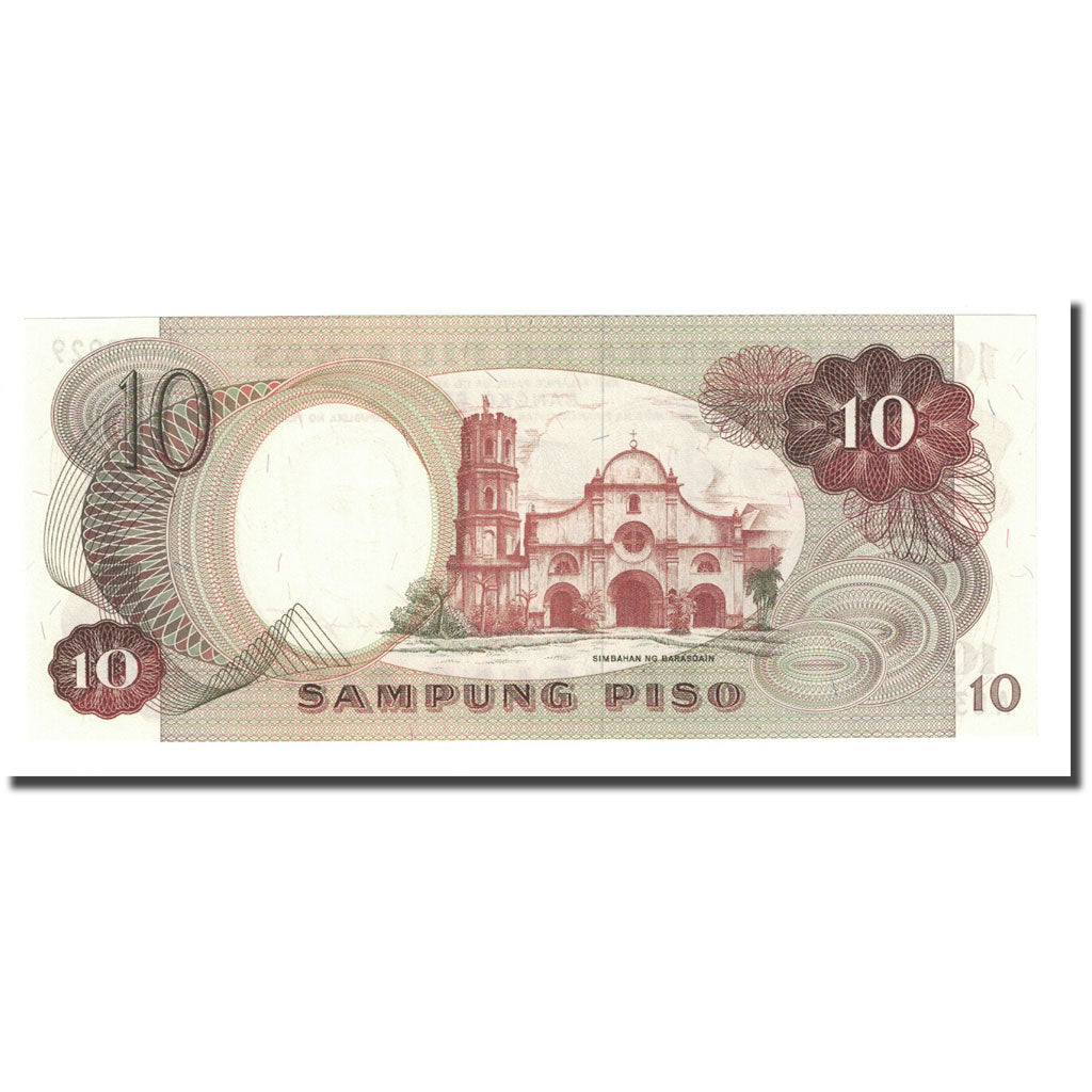 Geldschein, Philippinen, 10 Piso, undated (1969), KM:144a, UNZ