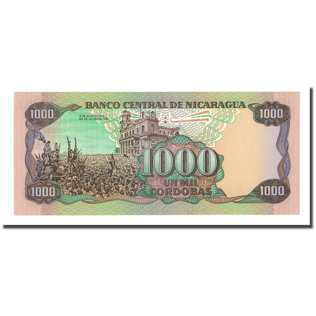 Banknote, Nicaragua, 1000 Cordobas, 1985, KM:156b, UNC(65-70)