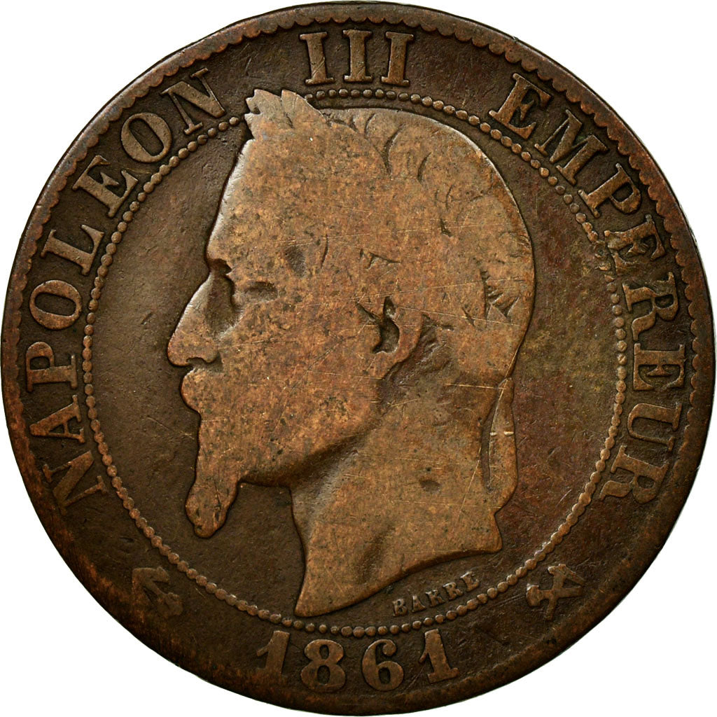 Moneta, Francja, Napoleon III, Napoléon III, 5 Centimes, 1861, Bordeaux