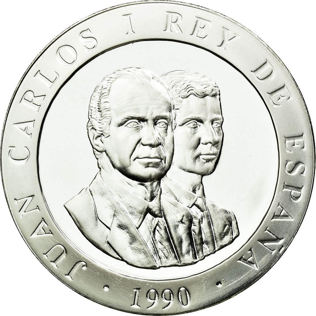 Coin, Spain, Juan Carlos I, 2000 Pesetas, 1990, Madrid, MS(65-70), Silver