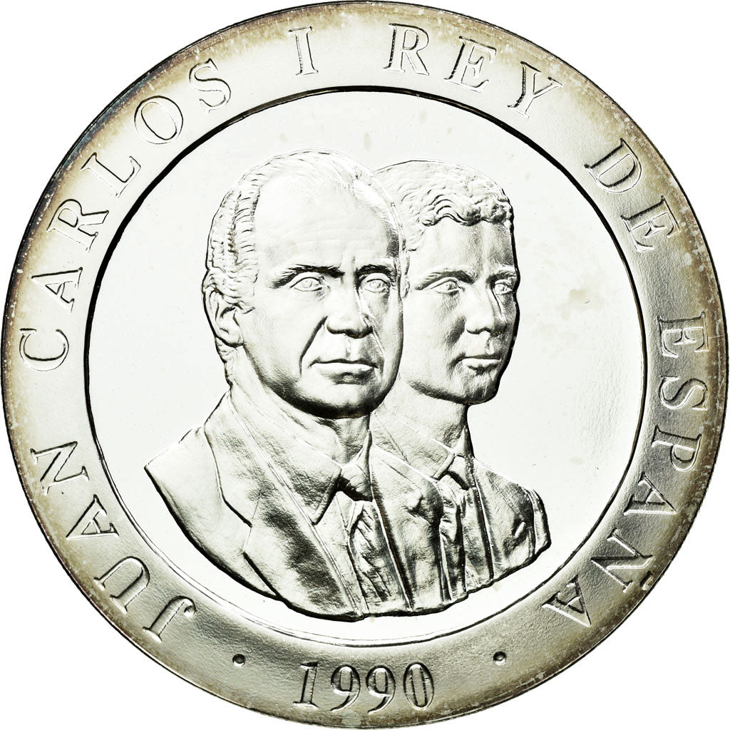 Moneta, Spagna, Juan Carlos I, 2000 Pesetas, 1990, Madrid, FDC, Argento, KM:861