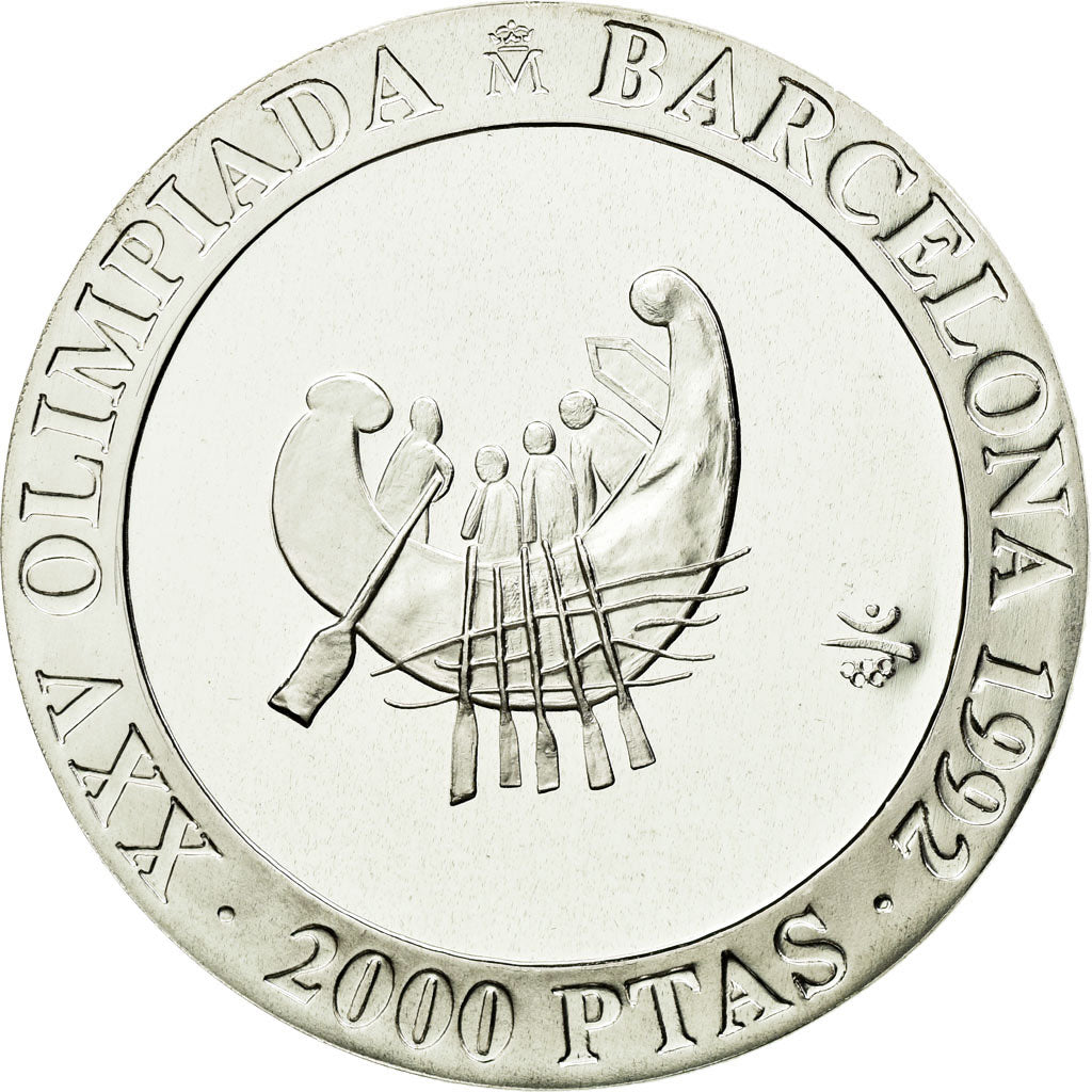 Coin, Spain, Juan Carlos I, 2000 Pesetas, 1990, Madrid, MS(65-70), Silver