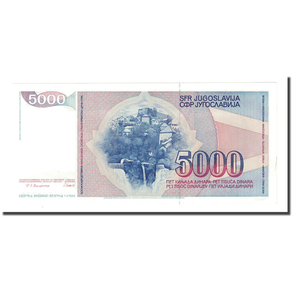 Banconote, Iugoslavia, 5000 Dinara, 1985-05-01, KM:93a, FDS